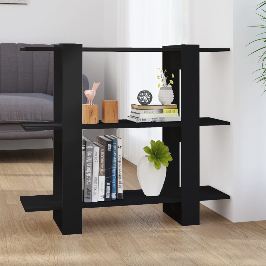 Boekenkast/Kamerscherm 00X30X87 Cm Zwart