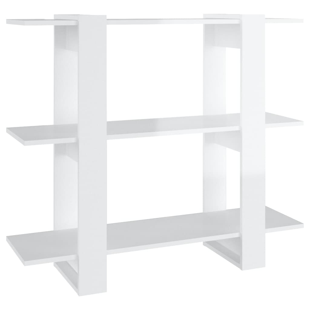 Boekenkast/Kamerscherm 00X30X87 Cm Hoogglans wit
