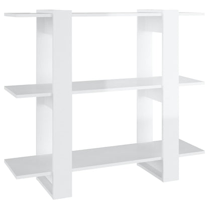 Boekenkast/Kamerscherm 00X30X87 Cm Hoogglans wit