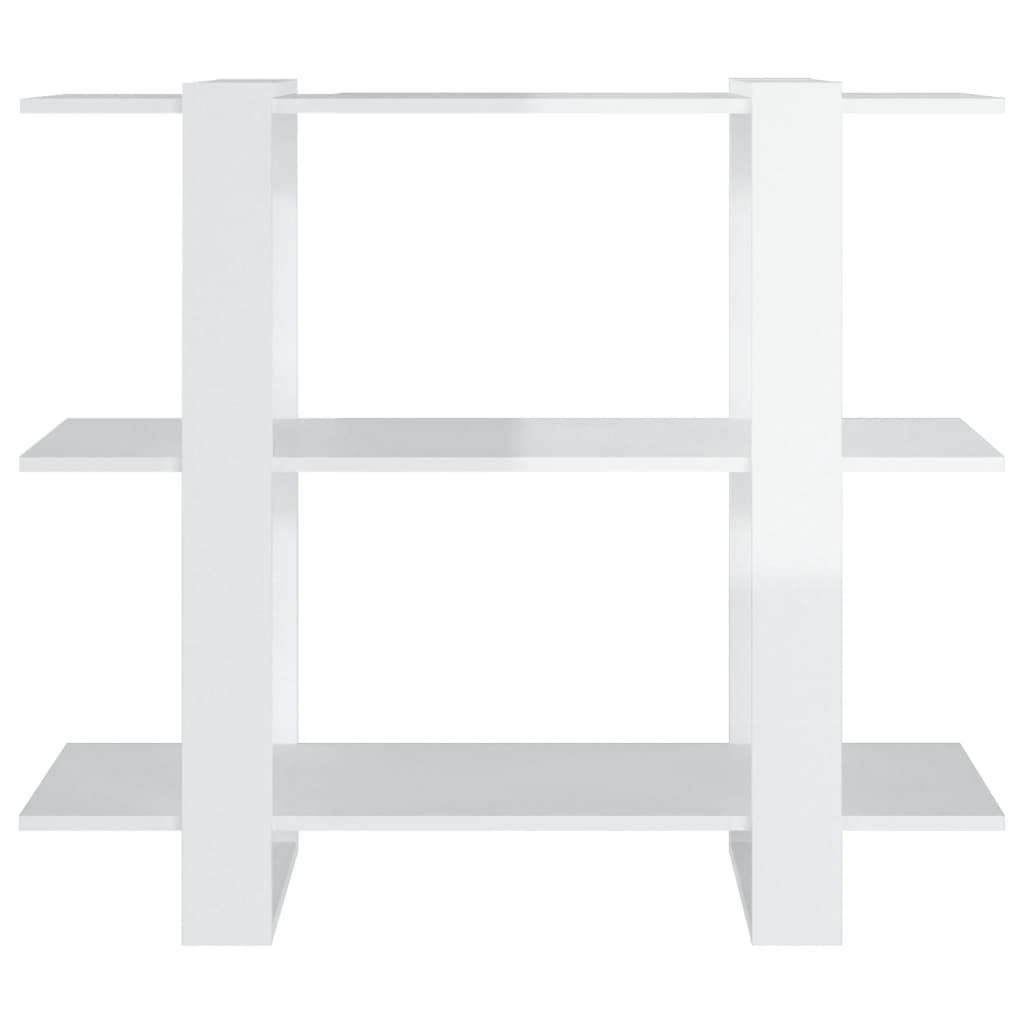 Boekenkast/Kamerscherm 00X30X87 Cm Hoogglans wit