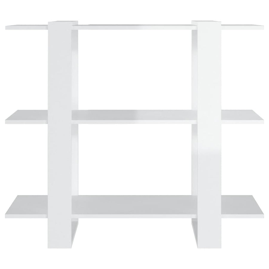 Boekenkast/Kamerscherm 00X30X87 Cm Hoogglans wit
