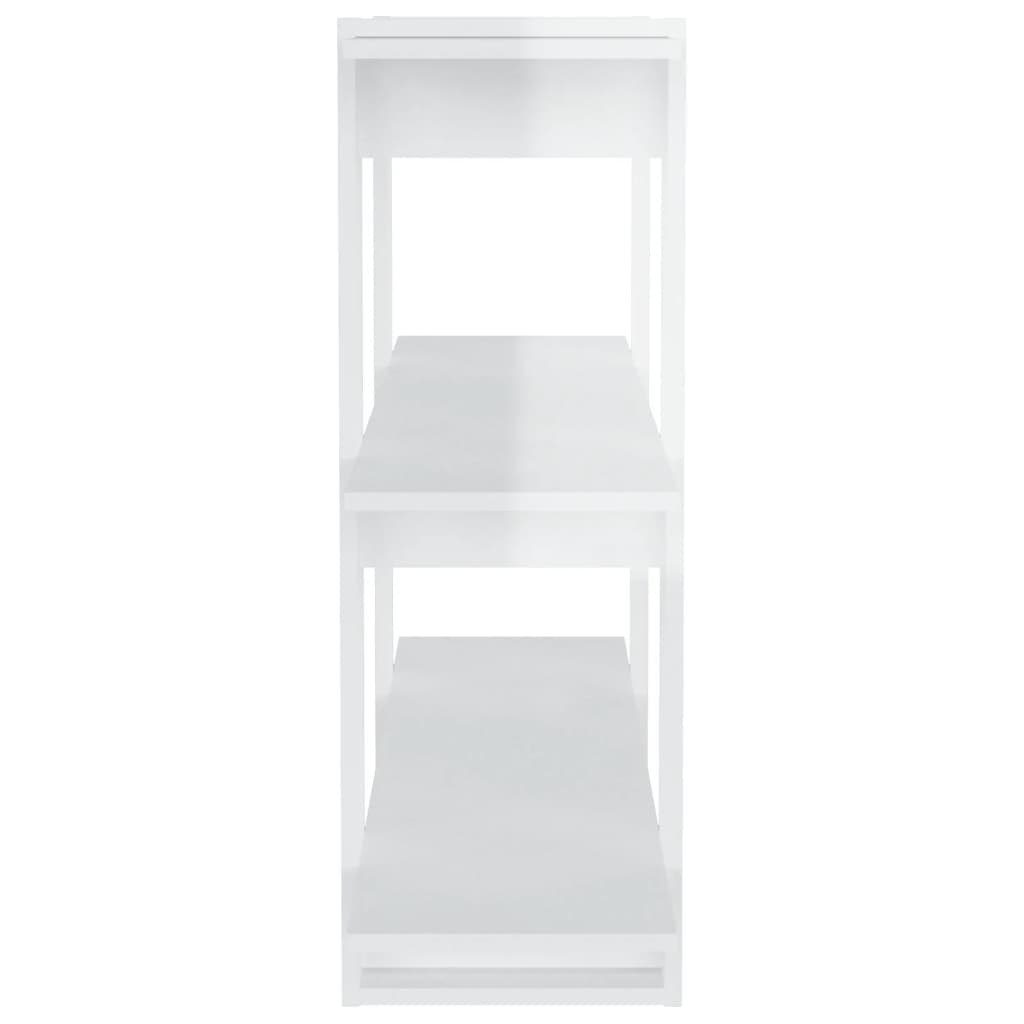 Boekenkast/Kamerscherm 00X30X87 Cm Hoogglans wit