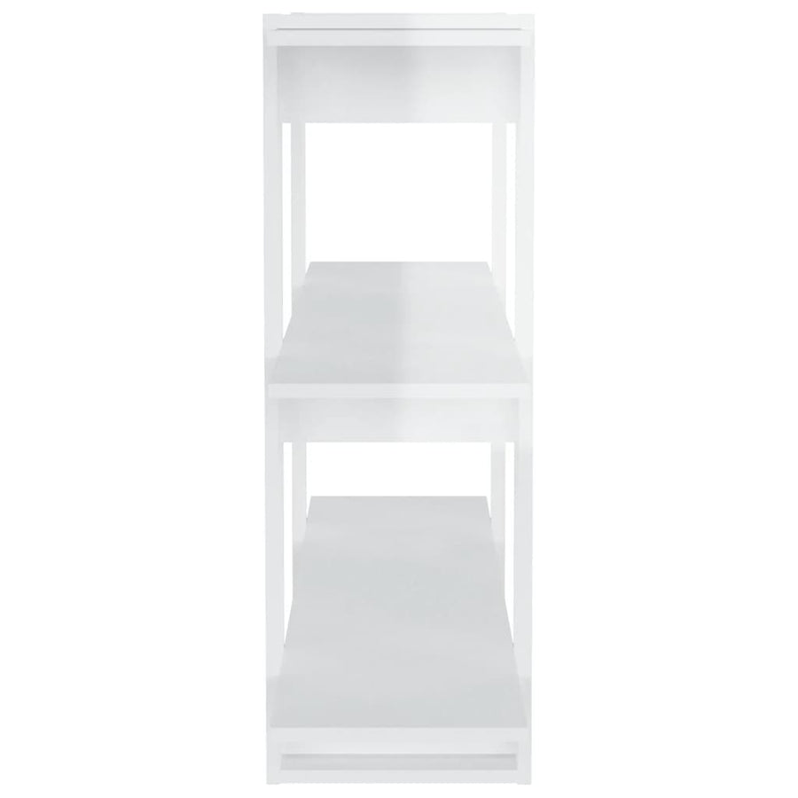 Boekenkast/Kamerscherm 00X30X87 Cm Hoogglans wit