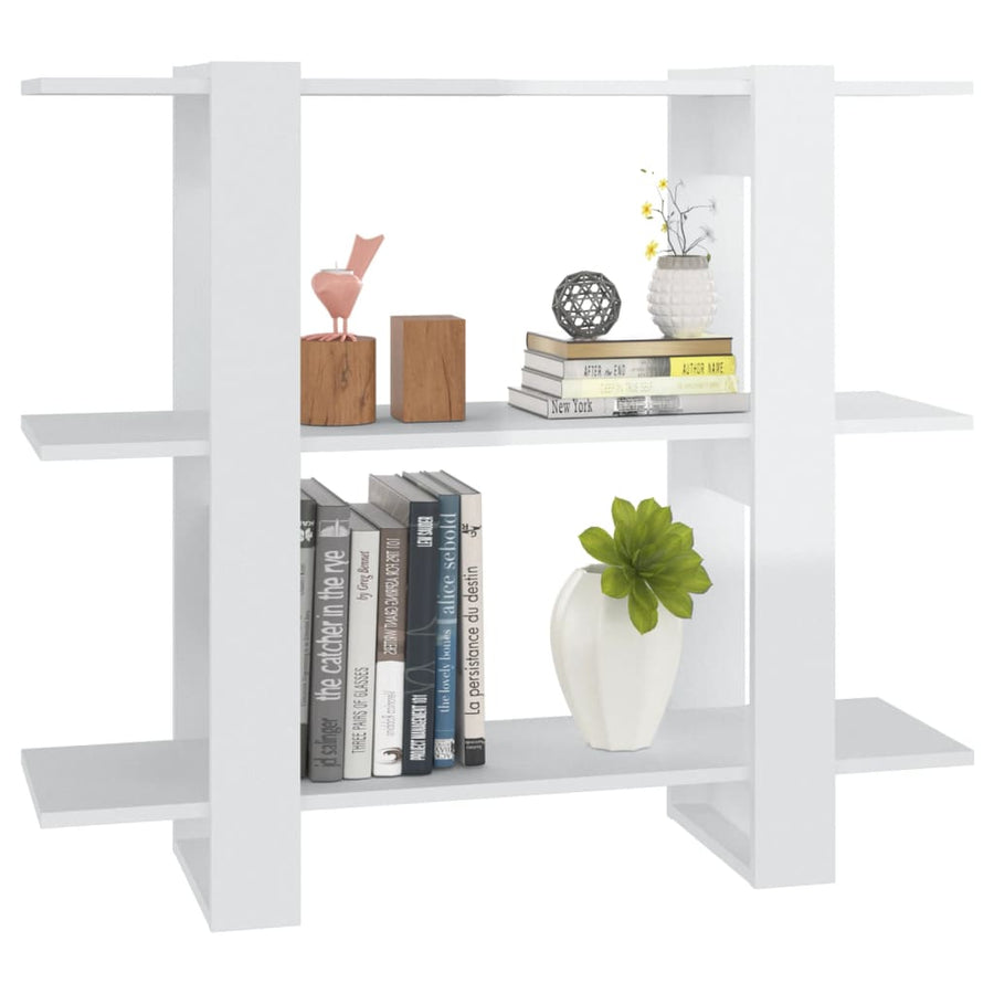 Boekenkast/Kamerscherm 00X30X87 Cm Hoogglans wit