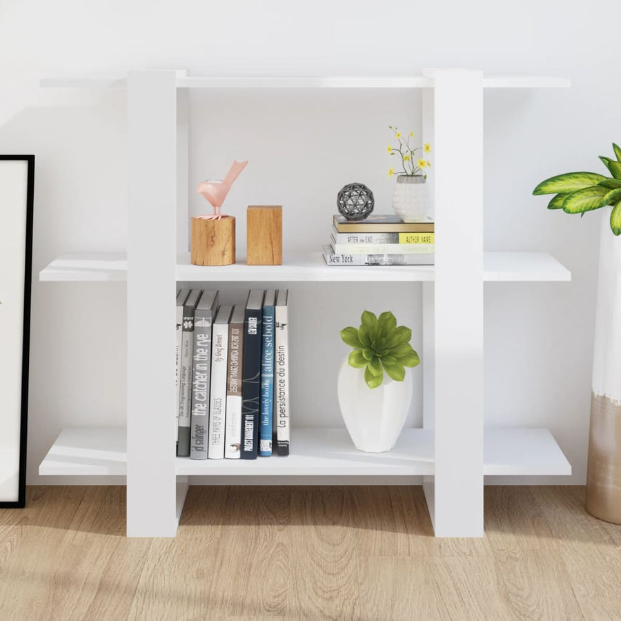Boekenkast/Kamerscherm 00X30X87 Cm Hoogglans wit
