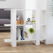 Boekenkast kamerscherm 100x30x87 cm hoogglans wit