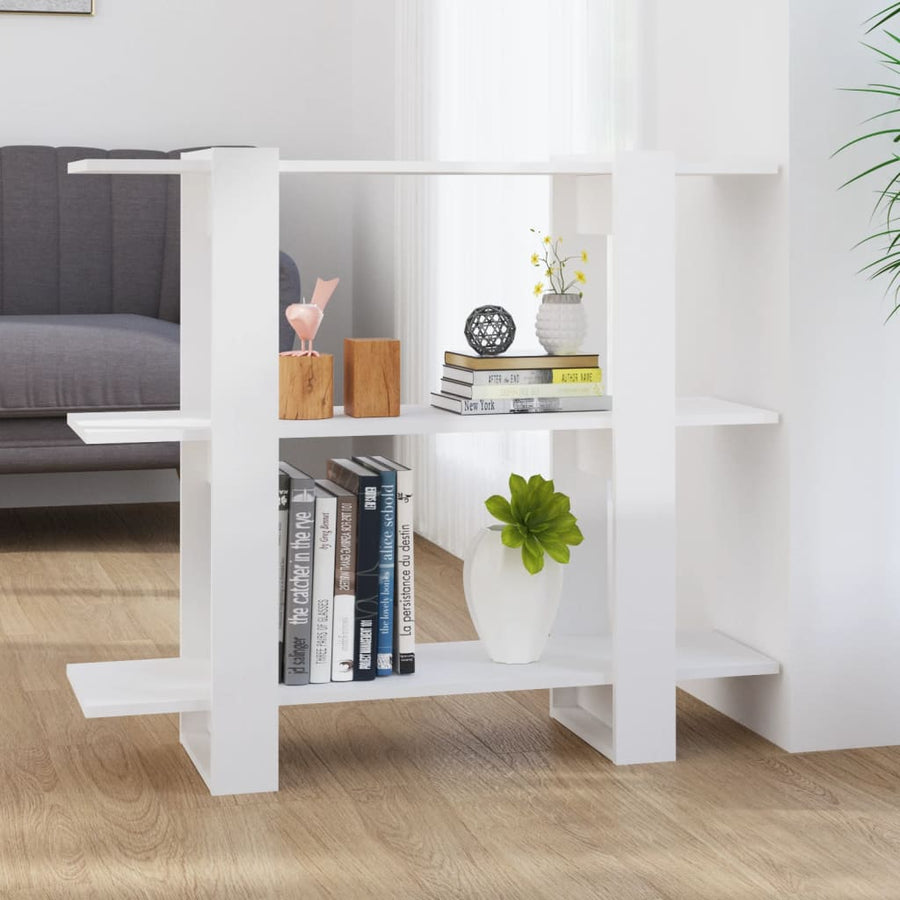 Boekenkast/Kamerscherm 00X30X87 Cm Hoogglans wit