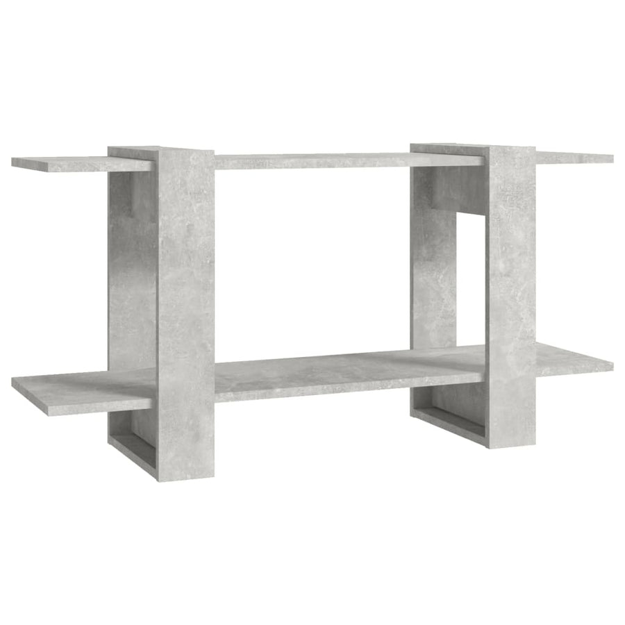 Boekenkast 00X30X5 Cm Bewerkt Hout Betongrijs