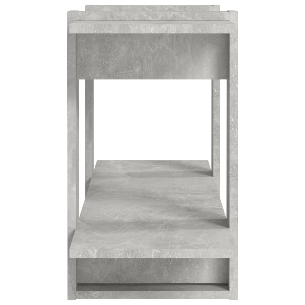 Boekenkast 00X30X5 Cm Bewerkt Hout Betongrijs