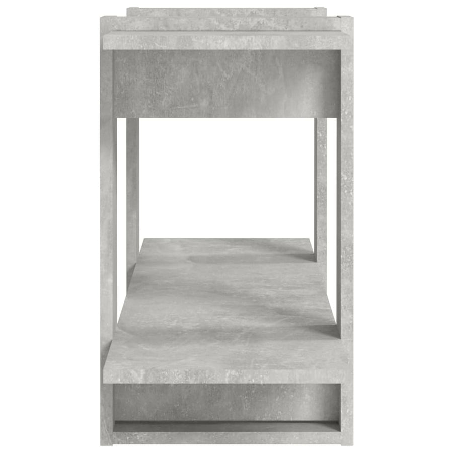 Boekenkast 00X30X5 Cm Bewerkt Hout Betongrijs