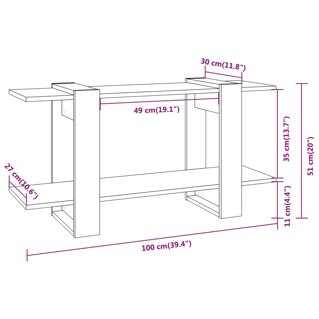 Boekenkast 00X30X5 Cm Bewerkt Hout Betongrijs
