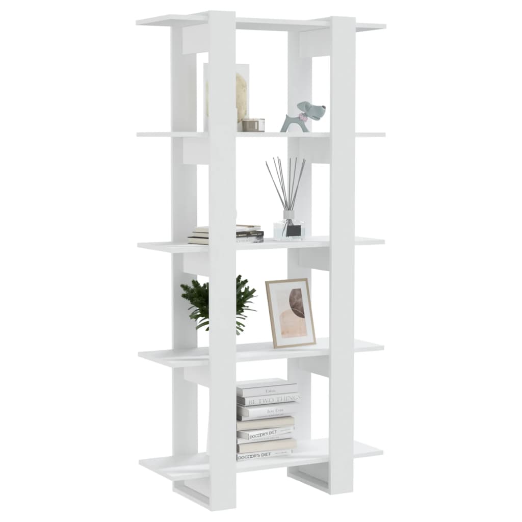 Boekenkast/Kamerscherm 80X30X60 Cm Bewerkt Hout Wit
