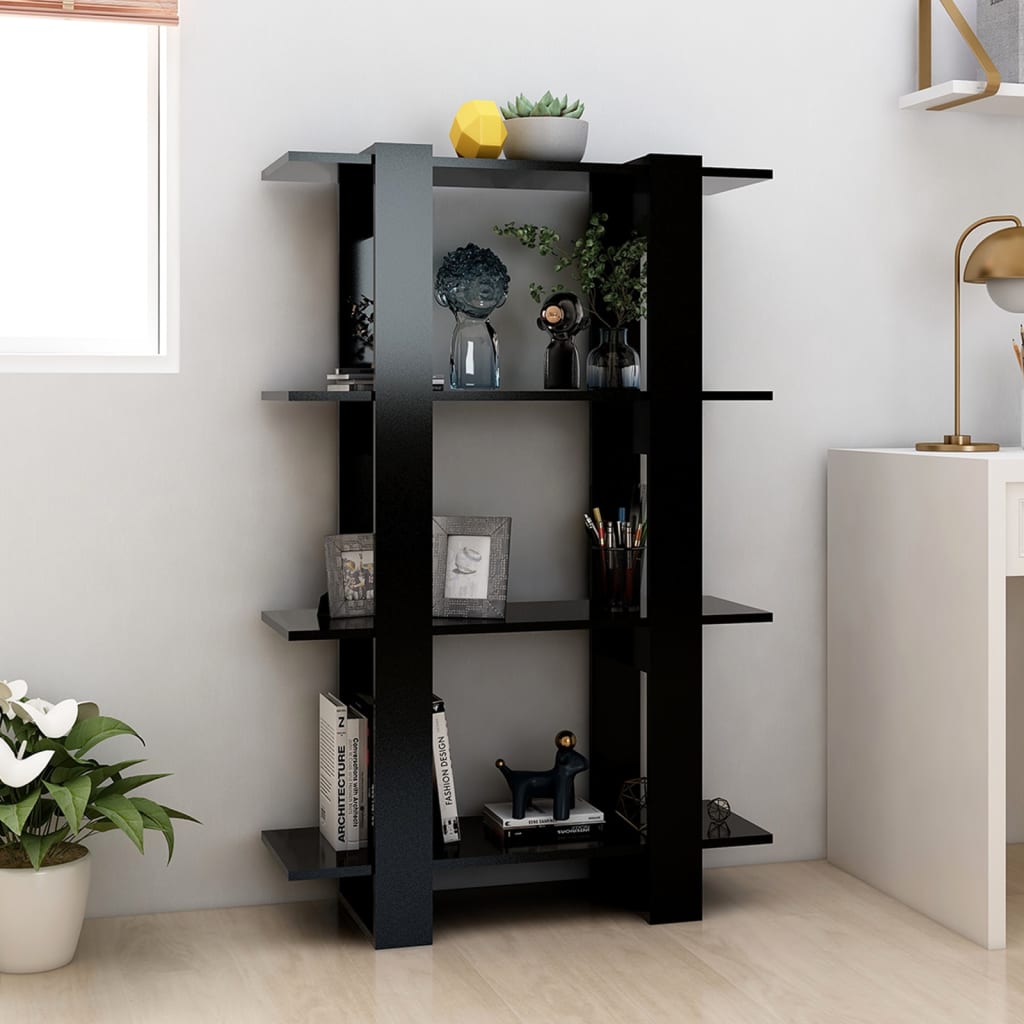 Boekenkast/Kamerscherm 80X30X23,5 Zwart