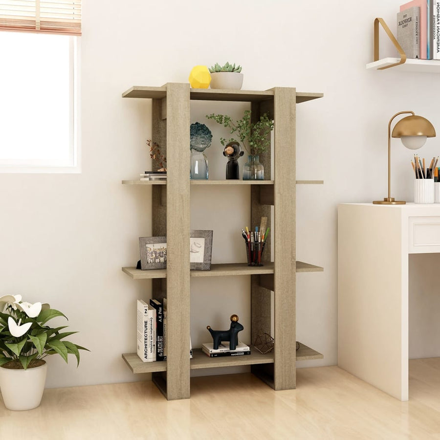 Boekenkast/Kamerscherm 80X30X23,5 Cm Kleurig Sonoma eiken