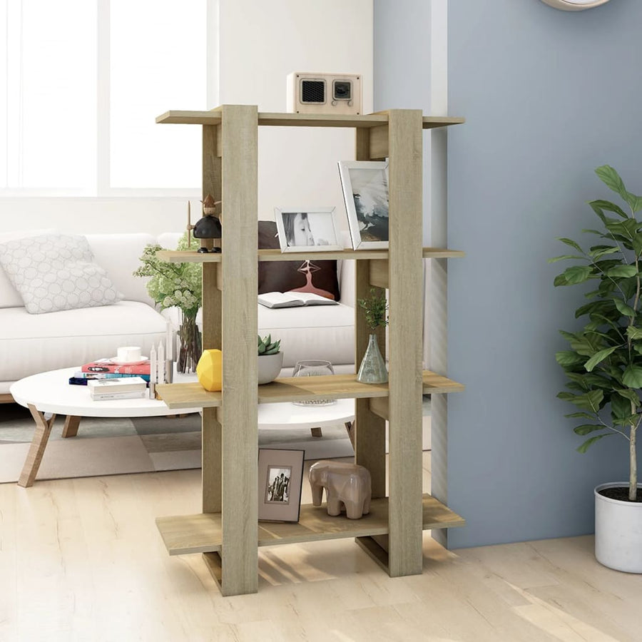 Boekenkast/Kamerscherm 80X30X23,5 Cm Kleurig Sonoma eiken