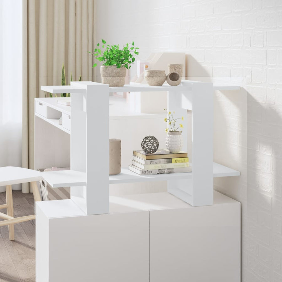 Boekenkast/Kamerscherm 80X30X5 Cm Wit