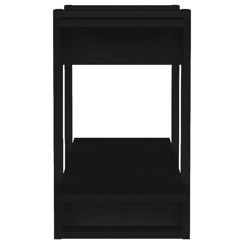 Boekenkast/Kamerscherm 80X30X5 Cm Zwart