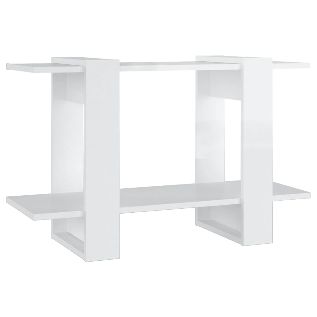Boekenkast/Kamerscherm 80X30X5 Cm Hoogglans wit