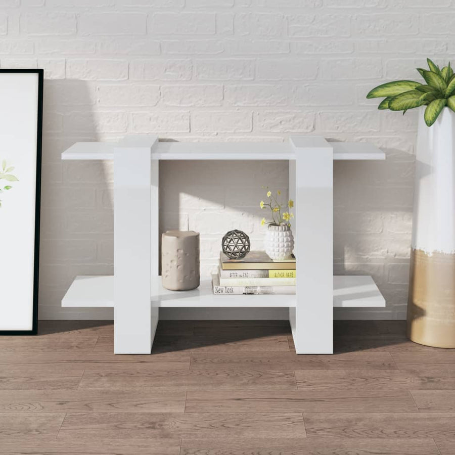 Boekenkast/Kamerscherm 80X30X5 Cm Hoogglans wit