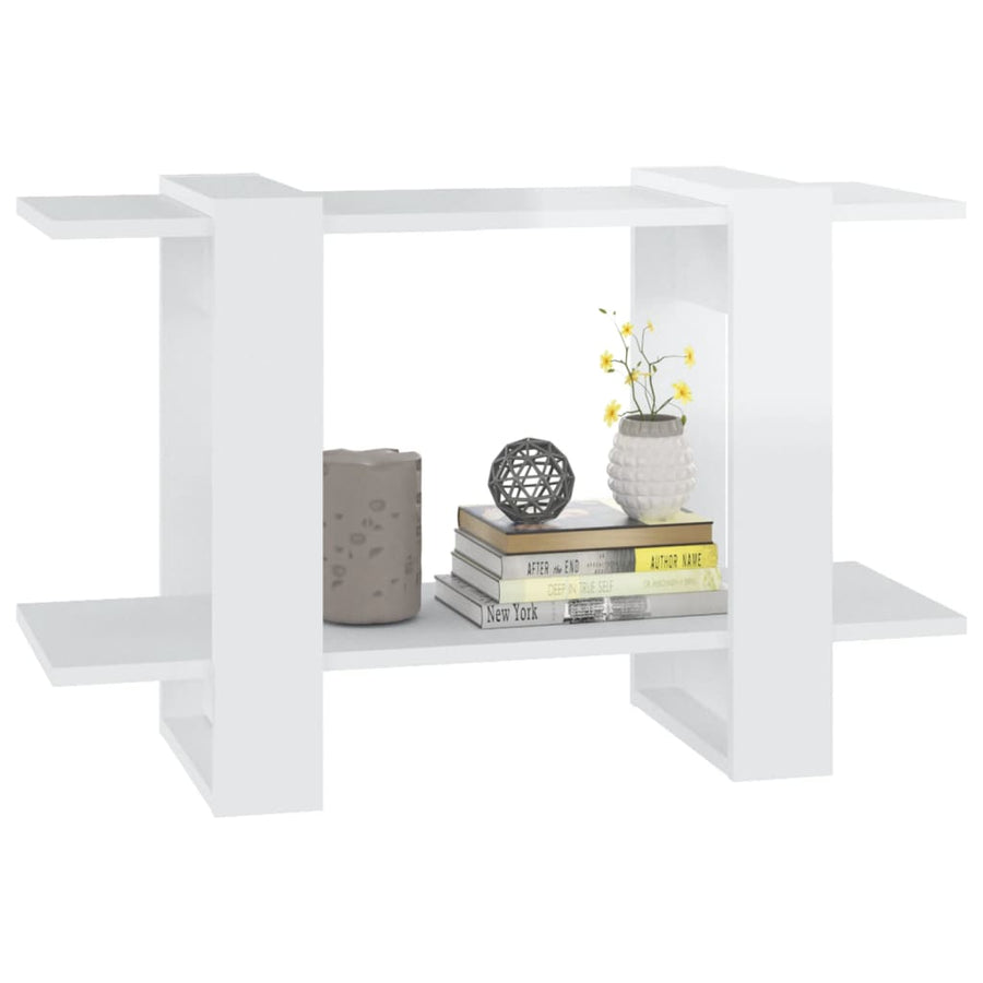 Boekenkast/Kamerscherm 80X30X5 Cm Hoogglans wit