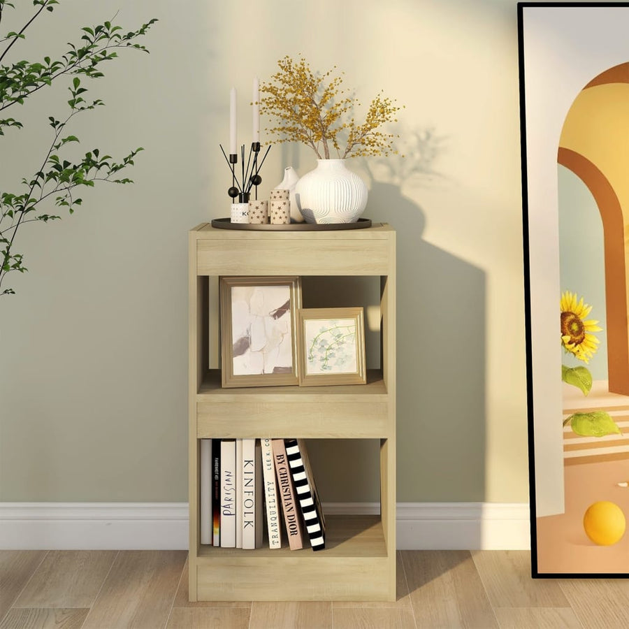 Boekenkast/Kamerscherm 40X30X72 Cm Kleurig Sonoma eiken