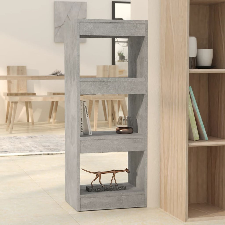 Boekenkast/Kamerscherm 40X30X03 Cm Spaanplaat Betongrijs