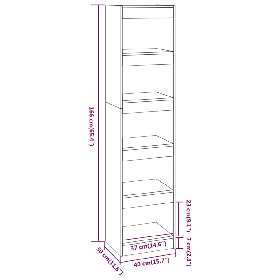 Boekenkast/Kamerscherm 40X30X66 Cm Betongrijs