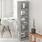 Bookshelf/room divider 40x30x166 cm concrete grey