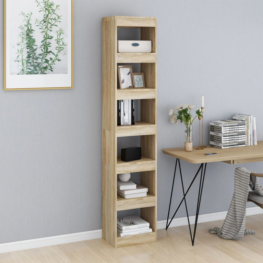 Boekenkast/Kamerscherm 40X30X98 Cm Kleurig Sonoma eiken
