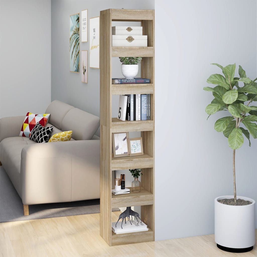 Boekenkast/Kamerscherm 40X30X98 Cm Kleurig Sonoma eiken