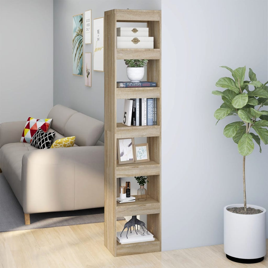 Boekenkast/Kamerscherm 40X30X98 Cm Kleurig Sonoma eiken