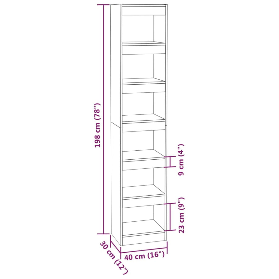 Boekenkast/Kamerscherm 40X30X98 Cm Betongrijs