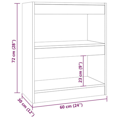 Boekenkast/Kamerscherm 60X30X72 Cm Wit