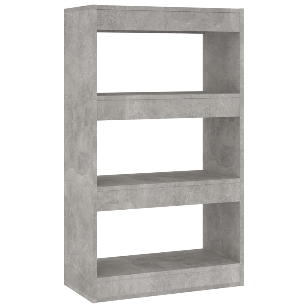 Boekenkast/Kamerscherm 60X30X03 Cm Spaanplaat Betongrijs