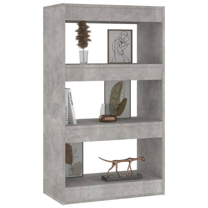 Boekenkast/Kamerscherm 60X30X03 Cm Spaanplaat Betongrijs