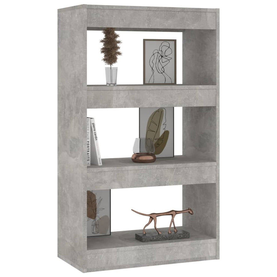 Boekenkast/Kamerscherm 60X30X03 Cm Spaanplaat Betongrijs