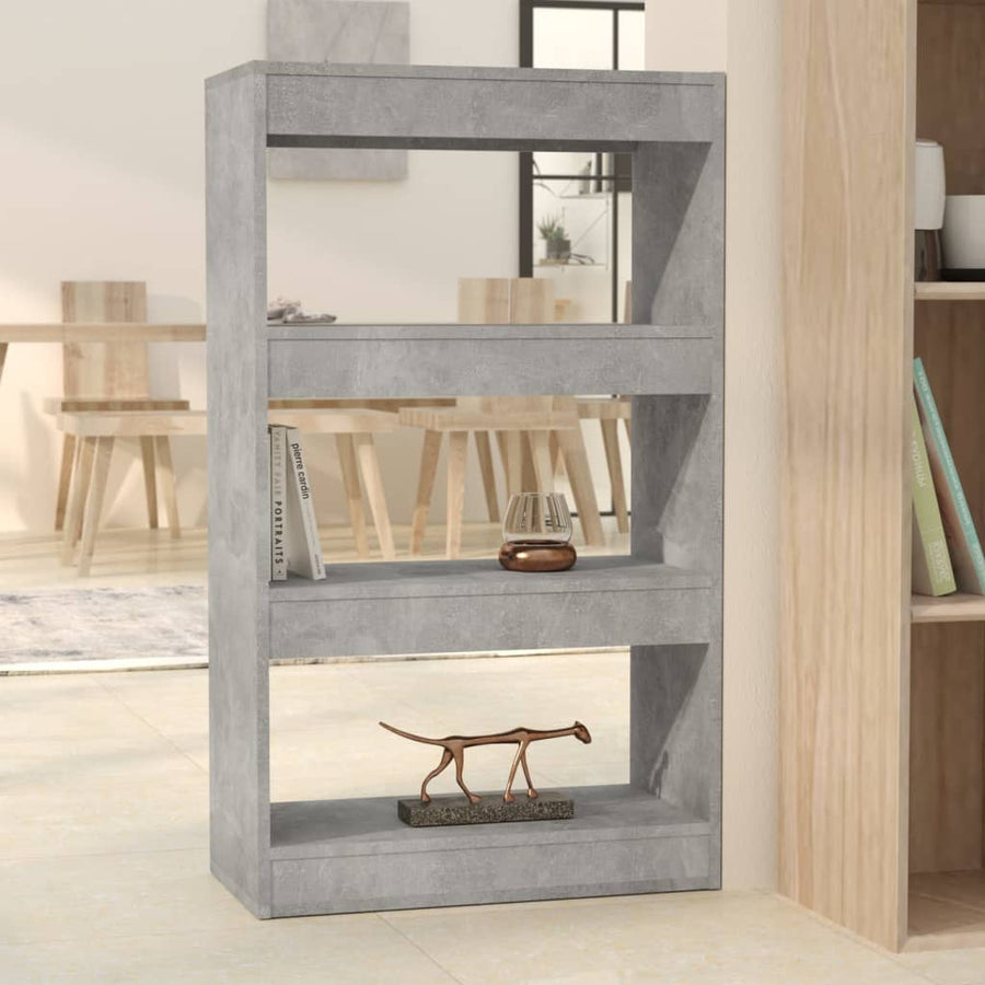 Boekenkast/Kamerscherm 60X30X03 Cm Spaanplaat Betongrijs