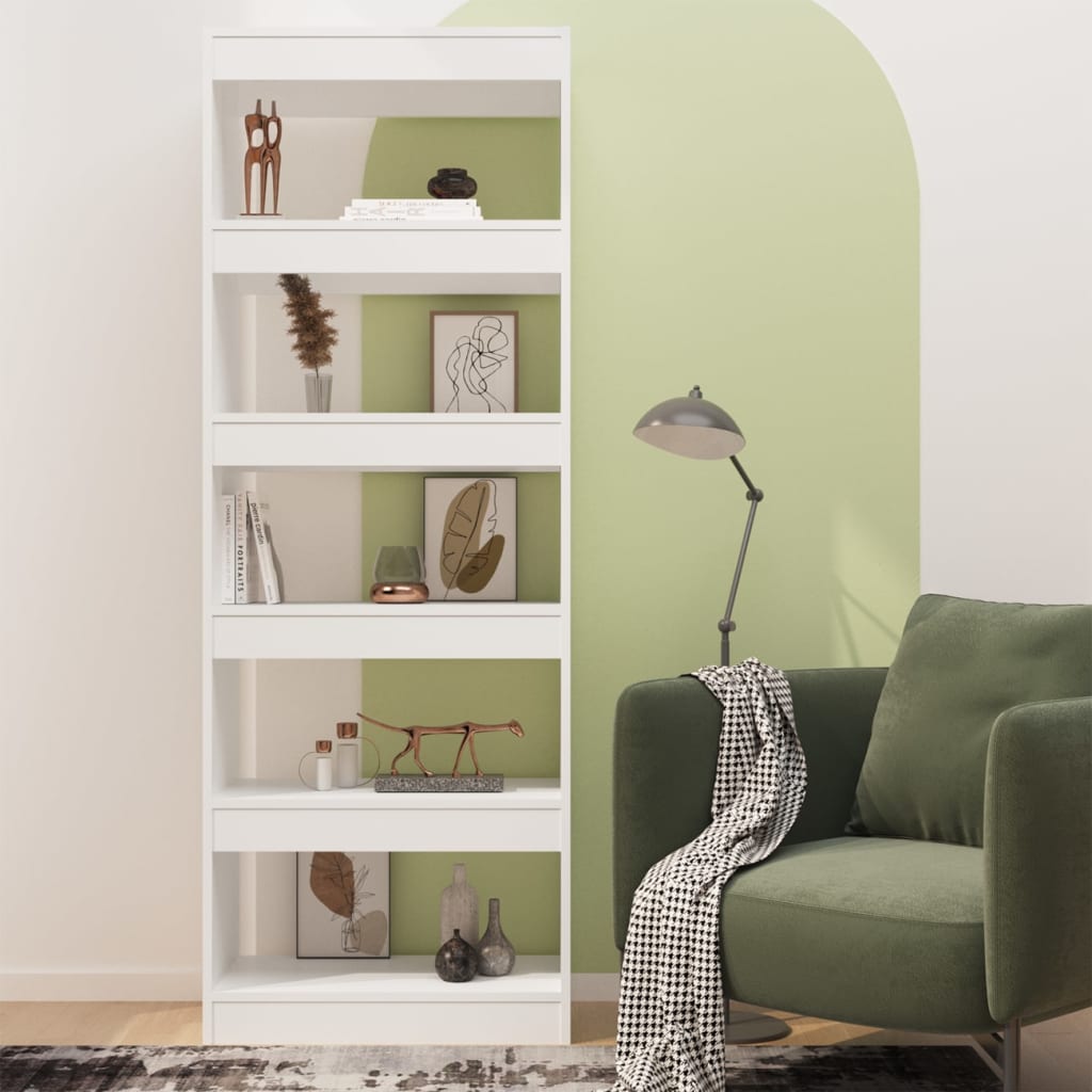 Boekenkast/Kamerscherm 60X30X66 Cm Spaanplaat Wit
