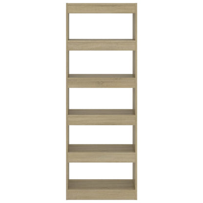 Boekenkast/Kamerscherm 60X30X66 Cm Spaanplaat Sonoma Eiken Bruin