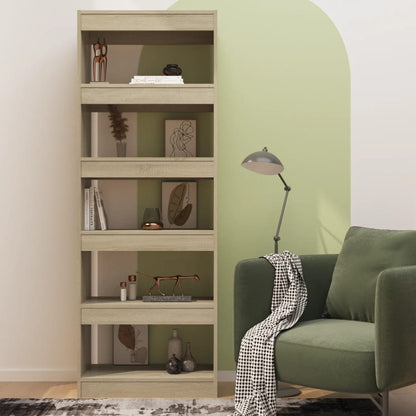 Boekenkast/Kamerscherm 60X30X66 Cm Spaanplaat Sonoma Eiken Bruin