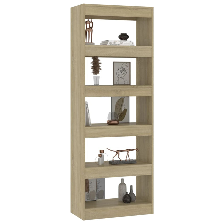 Boekenkast/Kamerscherm 60X30X66 Cm Spaanplaat Sonoma Eiken Bruin