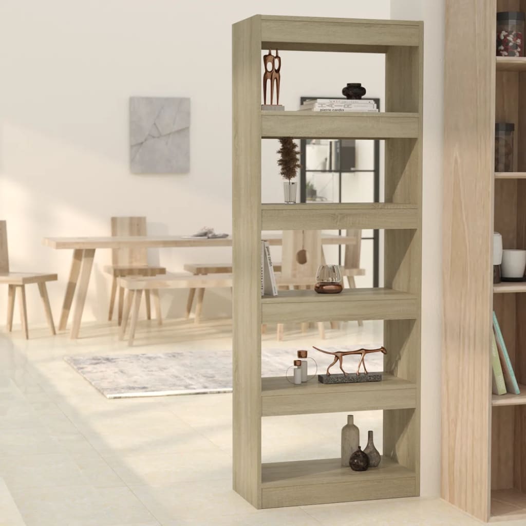 Boekenkast/Kamerscherm 60X30X66 Cm Spaanplaat Sonoma Eiken Bruin