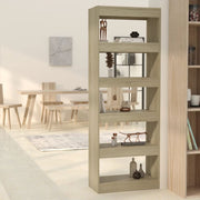 Boekenkast kamerscherm 60x30x166 cm spaanplaat sonoma eiken