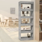 Boekenkast kamerscherm 60x30x166 cm spaanplaat betongrijs
