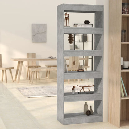 Boekenkast/Kamerscherm 60X30X66 Cm Spaanplaat Betongrijs