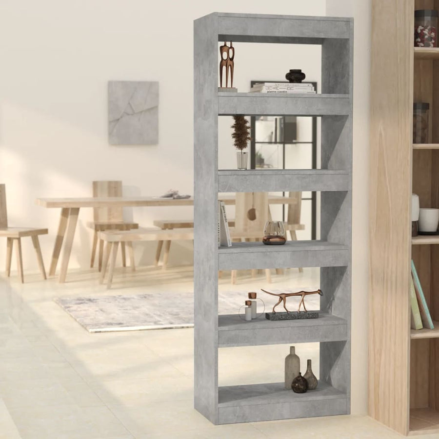 Boekenkast/Kamerscherm 60X30X66 Cm Spaanplaat Betongrijs