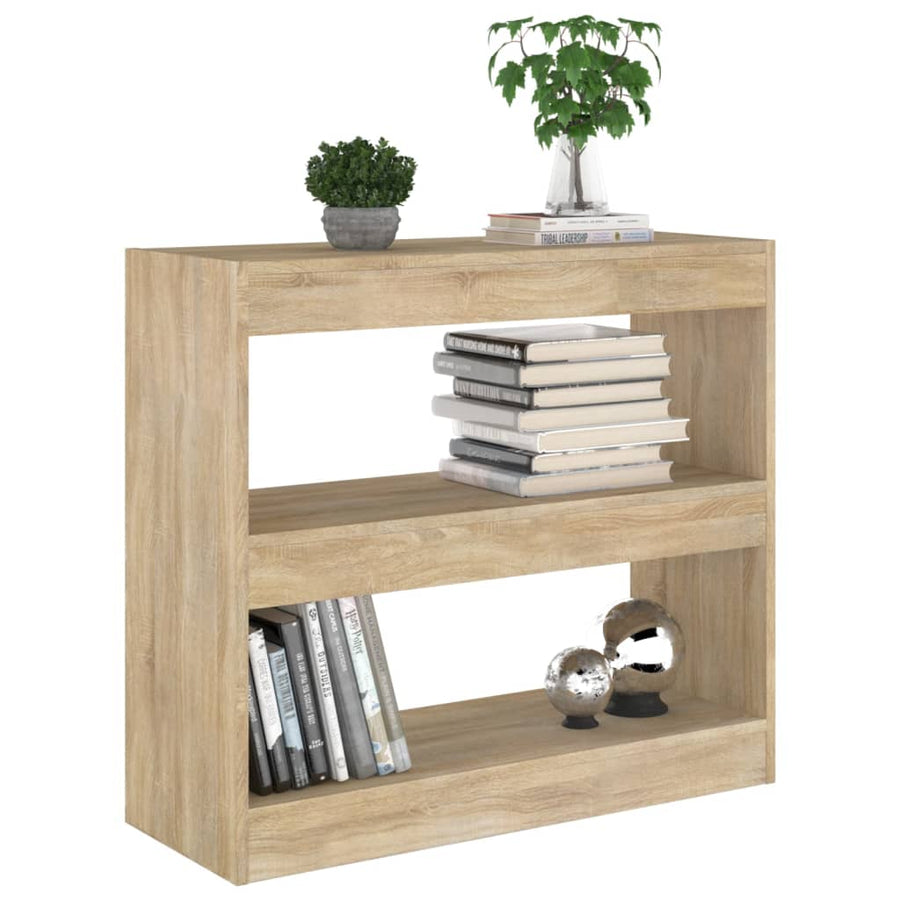 Boekenkast/Kamerscherm 80X30X72 Cm Kleurig Sonoma eiken