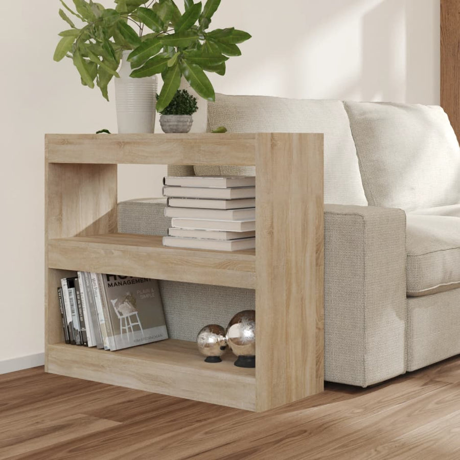 Boekenkast/Kamerscherm 80X30X72 Cm Kleurig Sonoma eiken