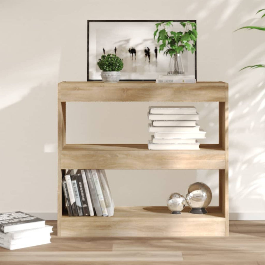 Boekenkast/Kamerscherm 80X30X72 Cm Kleurig Sonoma eiken