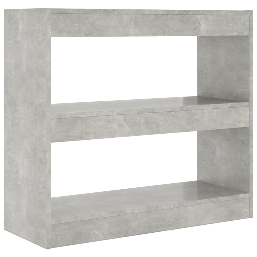 Boekenkast/kamerscherm 80x30x72 cm betongrijs Betongrijs